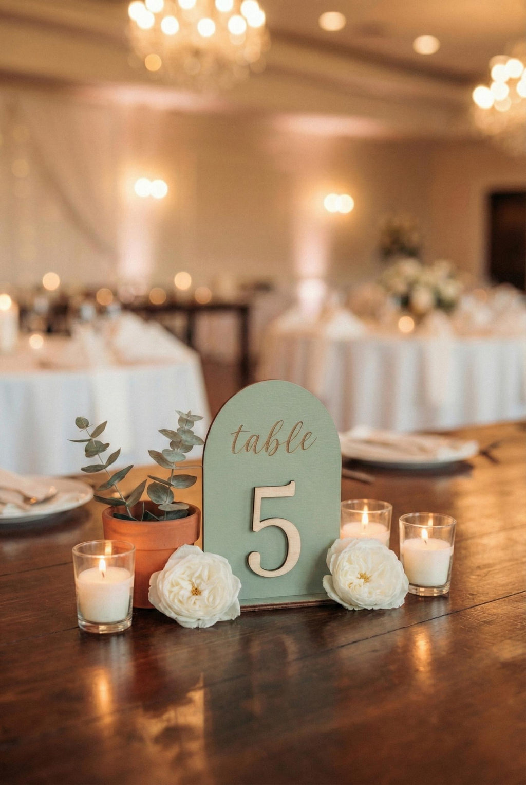 Arch Wedding Table Numbers, Custom Color Handmade