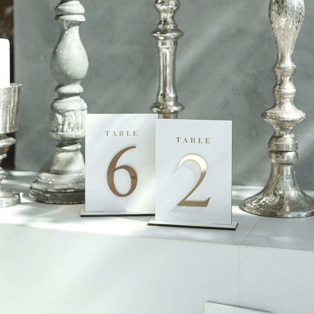 Custom Wedding Table Numbers Set