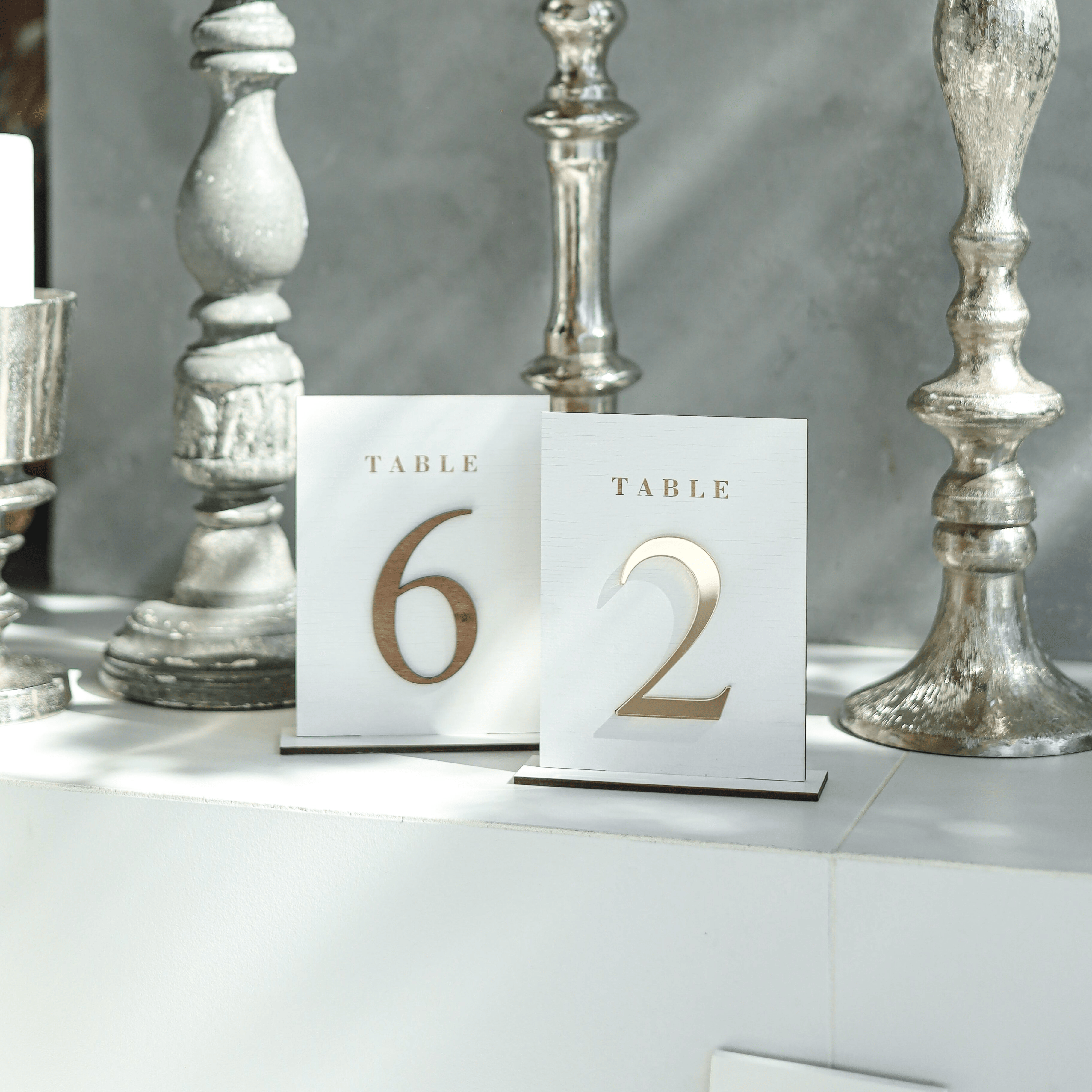 Custom Wedding Table Numbers Set
