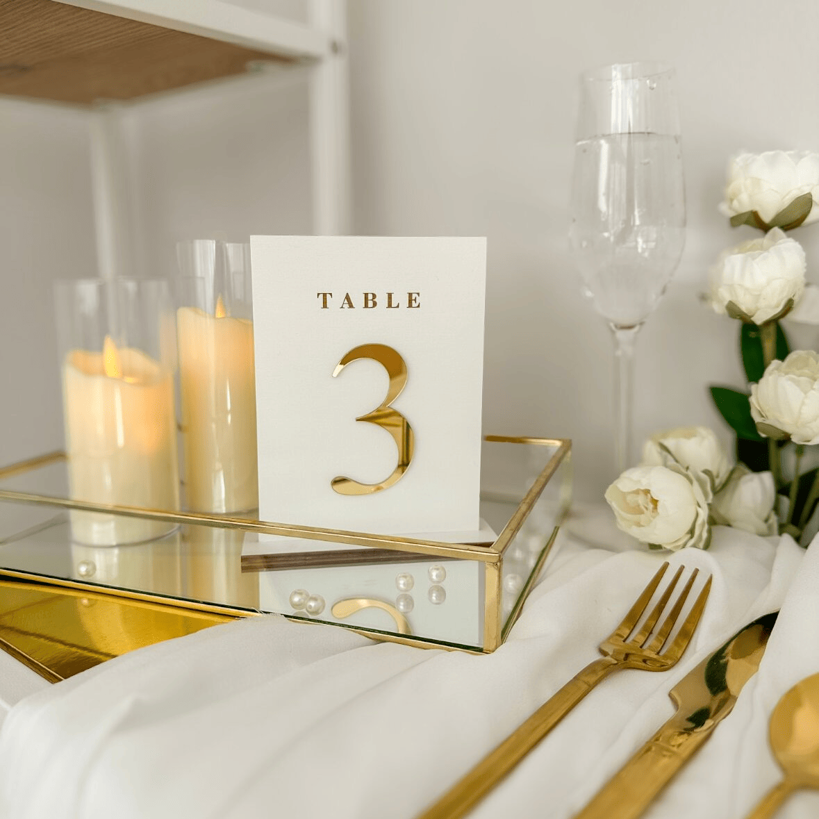 Handmade wooden wedding table numbers with personalized colors