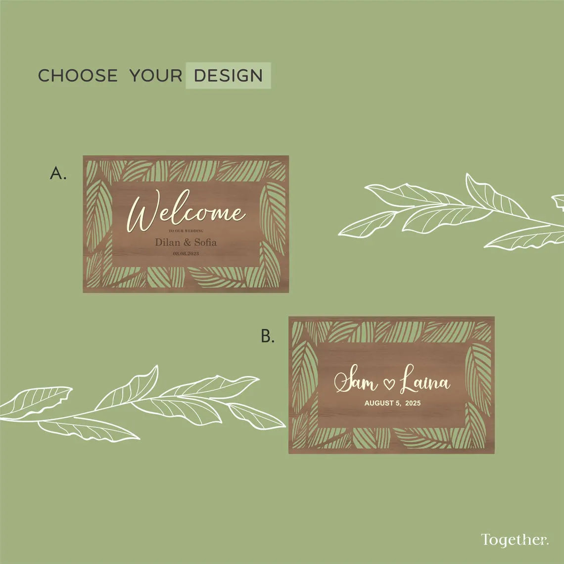 Custom Wedding Welcome Sign