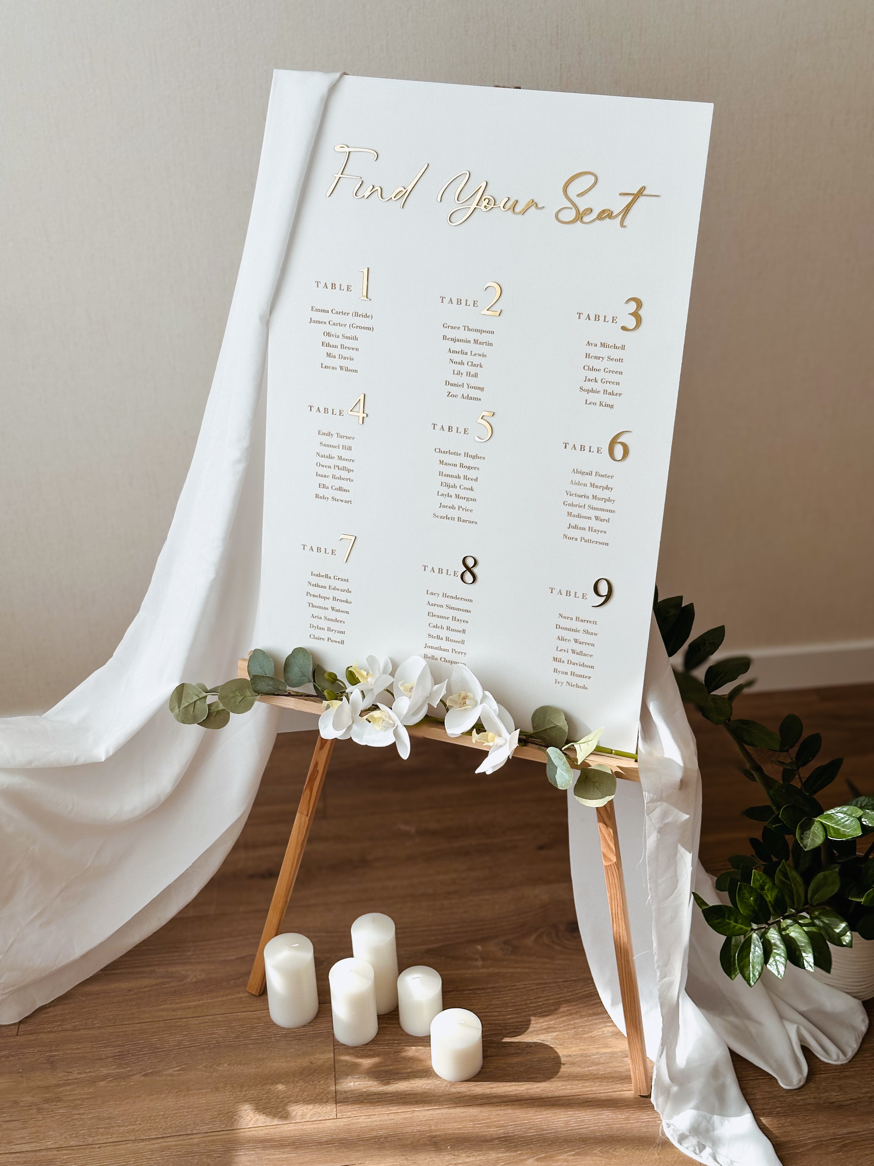 Personalized Wedding Seating Chart