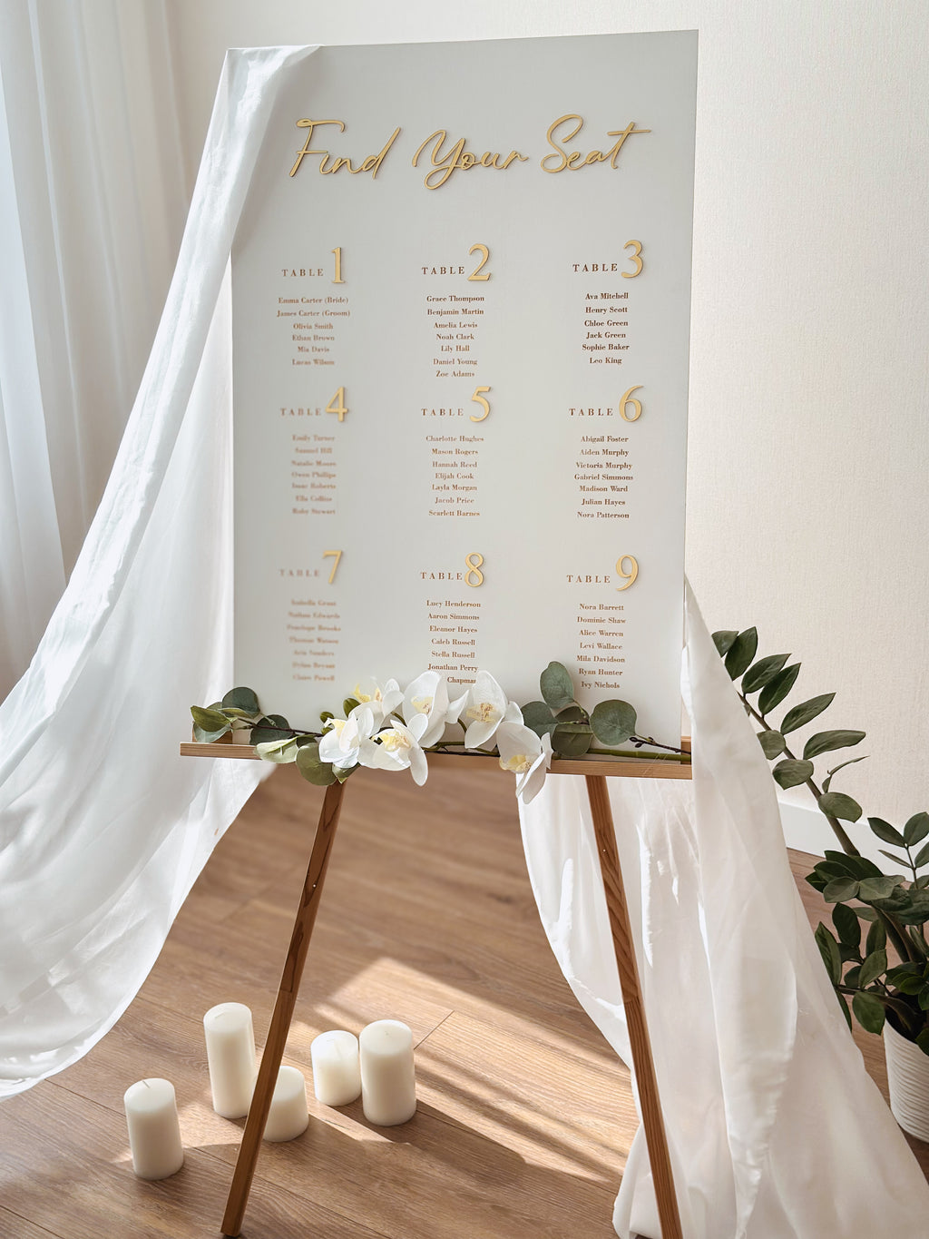 Personalized Wedding Seating Chart