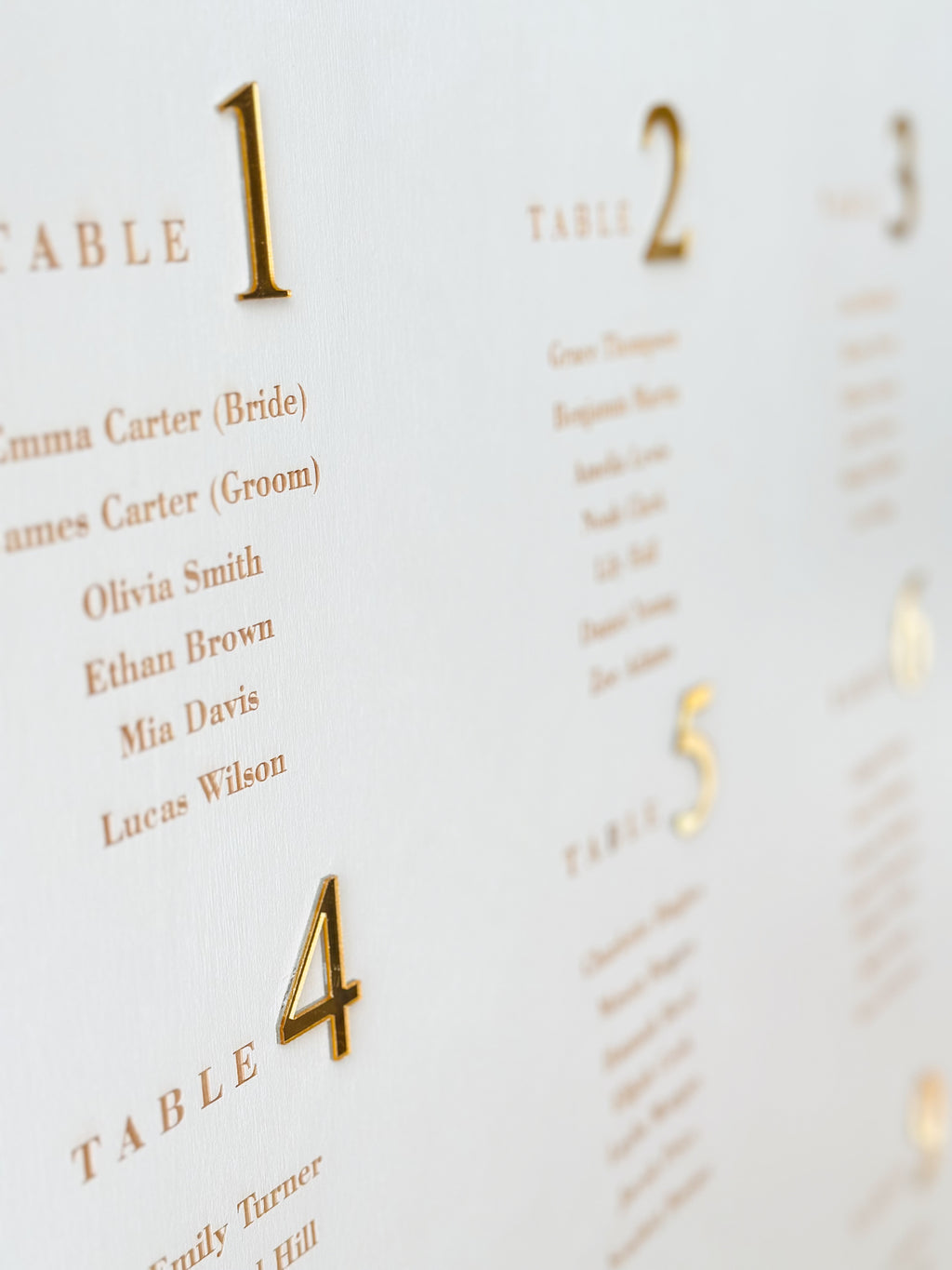 Personalized Wedding Seating Chart