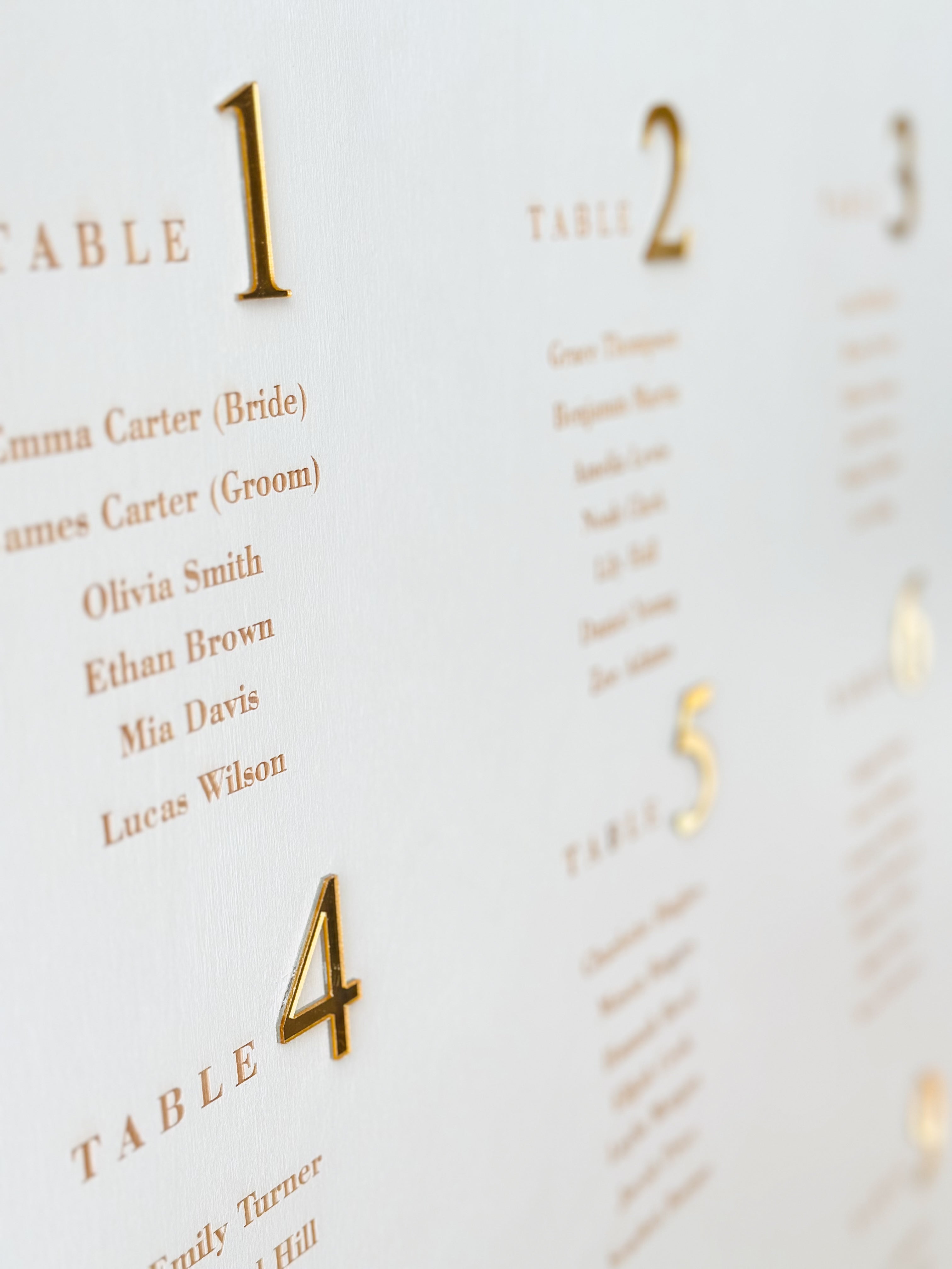 Personalized Wedding Seating Chart