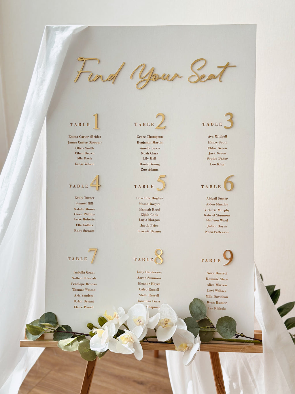 Personalized Wedding Seating Chart