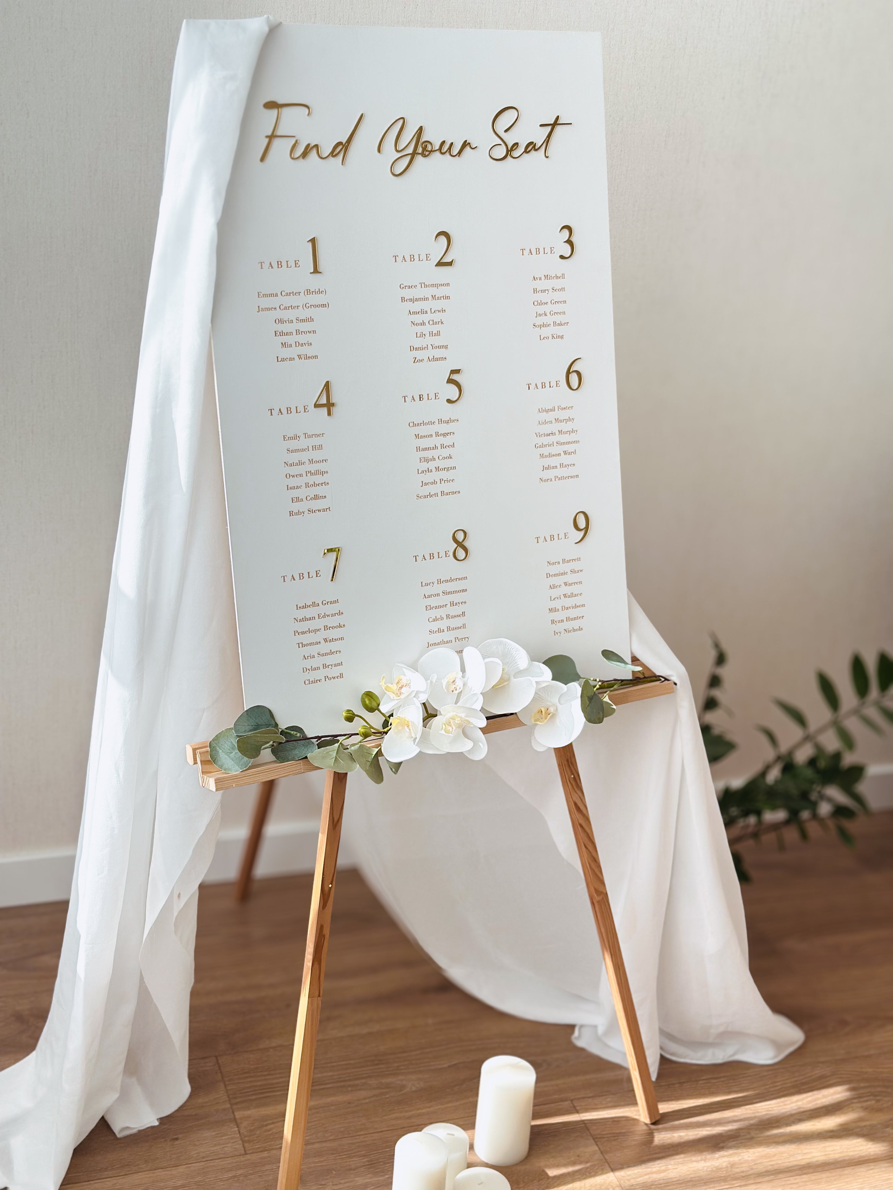 Personalized Wedding Seating Chart