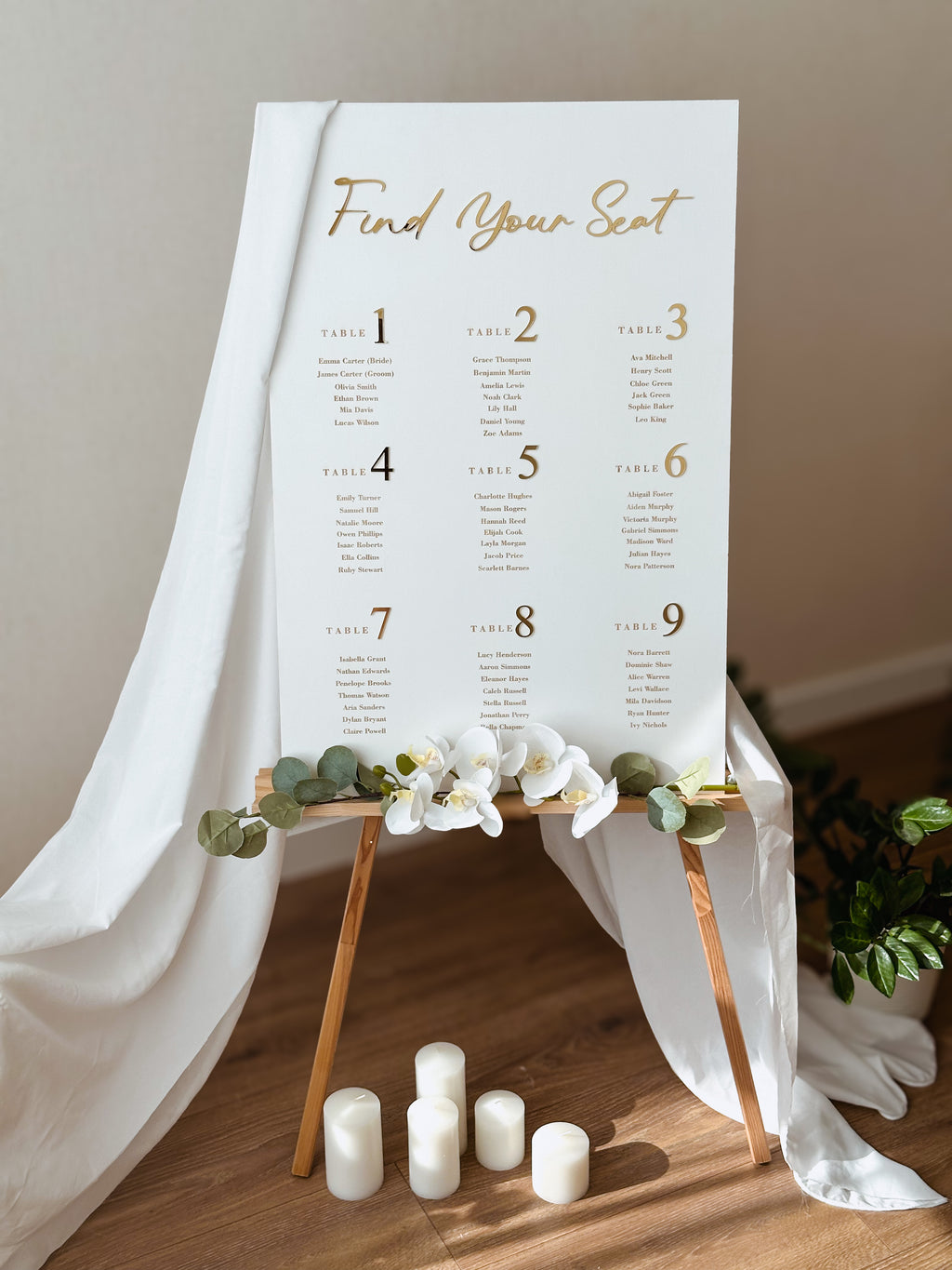 Personalized Wedding Seating Chart