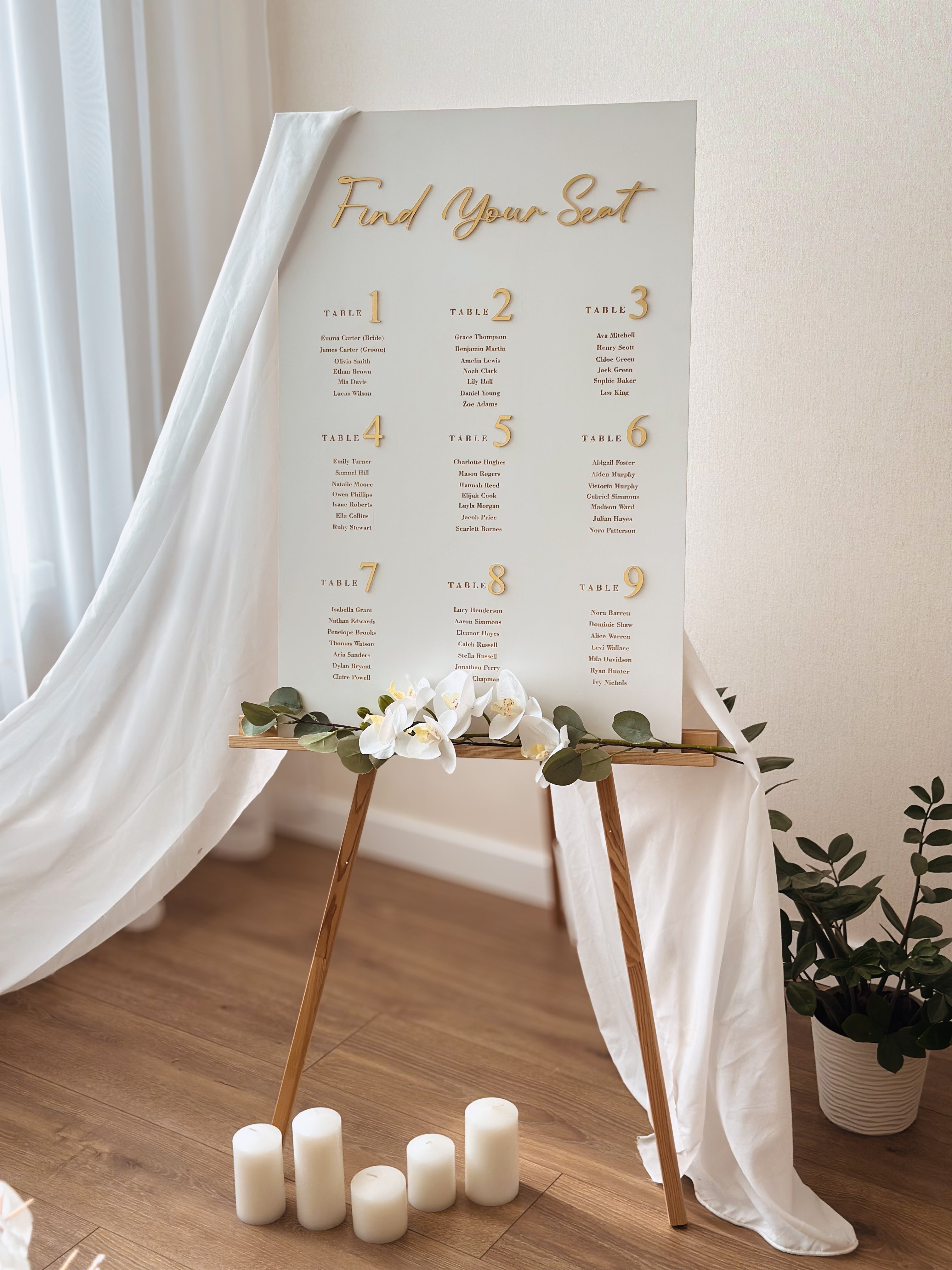 Personalized Wedding Seating Chart