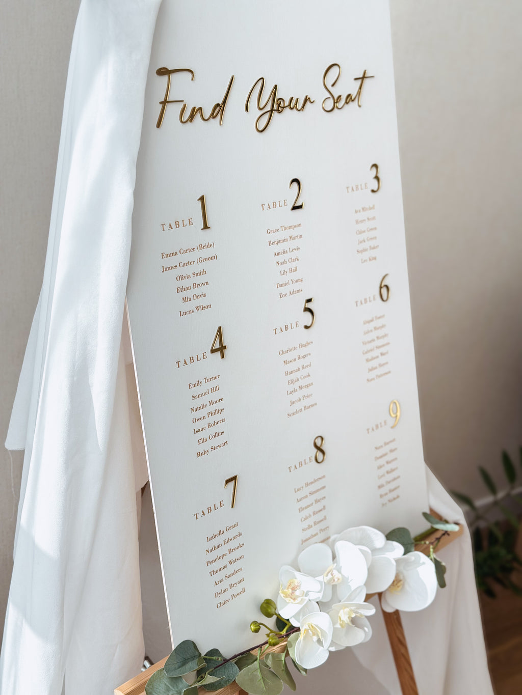 Personalized Wedding Seating Chart