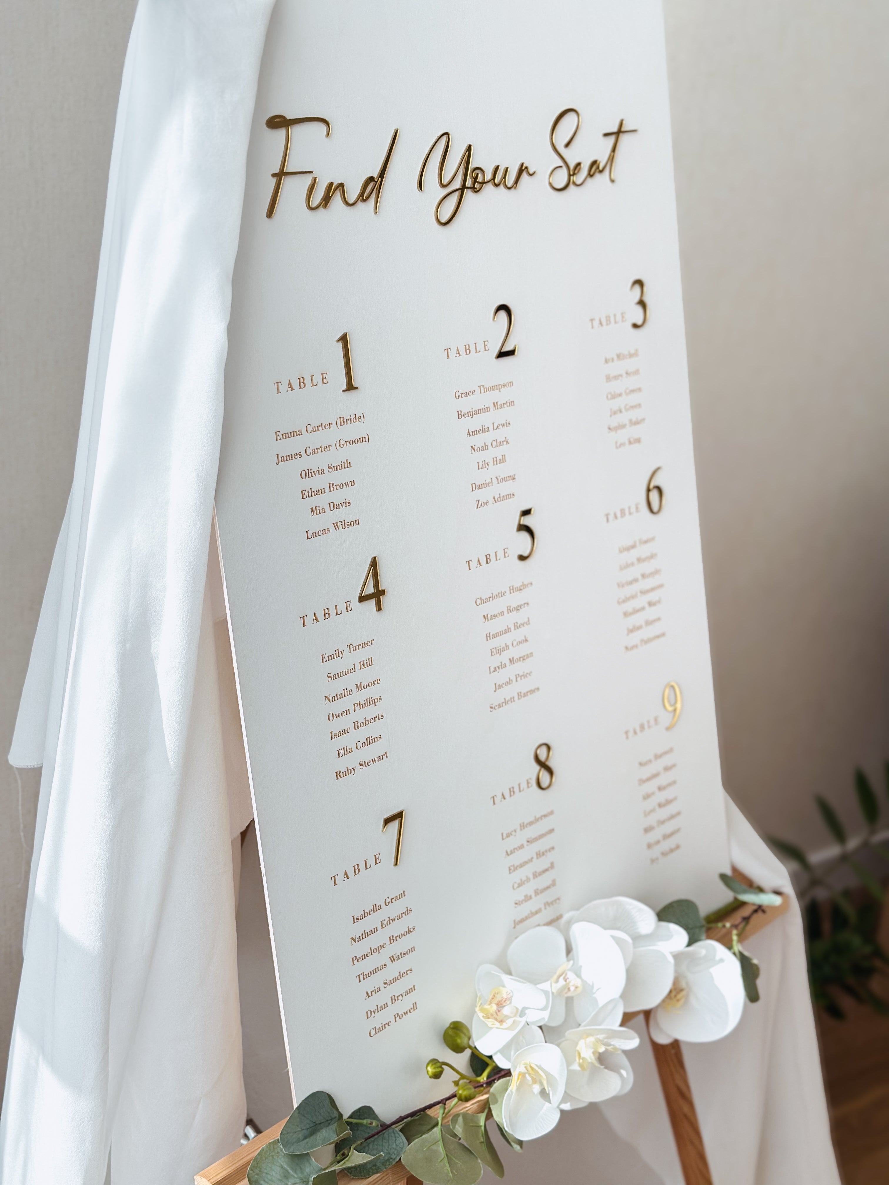 Personalized Wedding Seating Chart