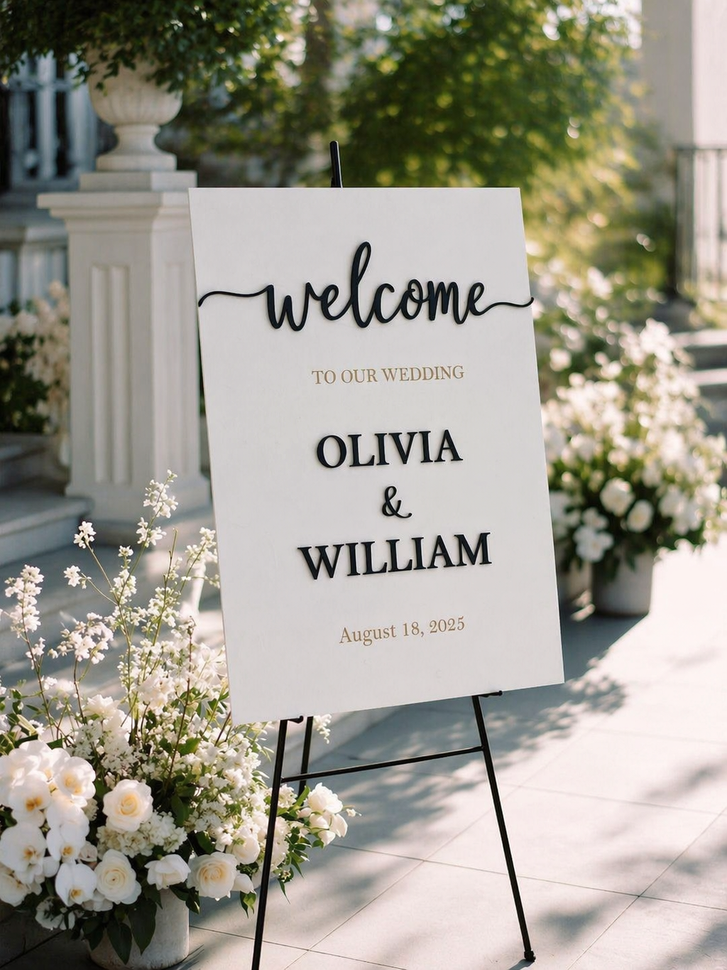 Personalized Wedding Welcome Sign | Custom Wooden Welcome Board