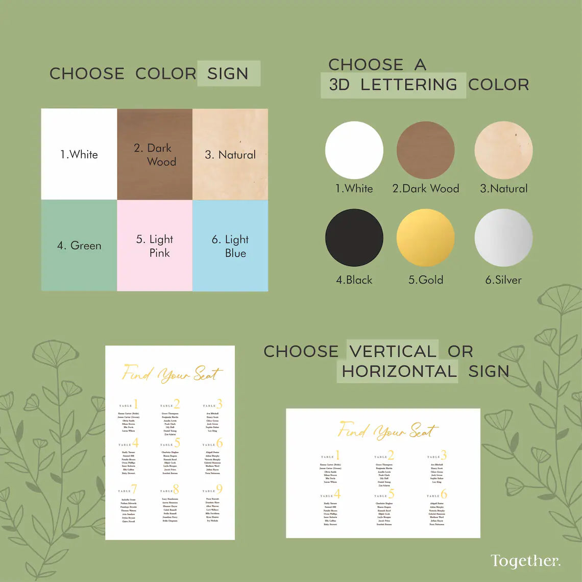 Personalized Wedding Seating Chart