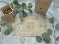 Handmade wooden wedding puzzle guest book set with box

