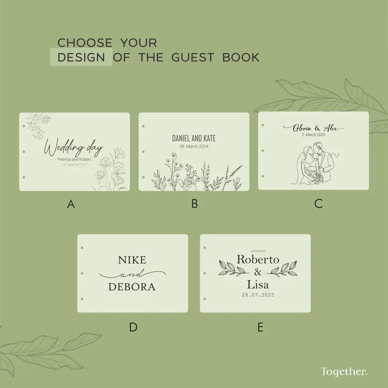 Personalized Wooden Wedding Guest Book & Photo Album