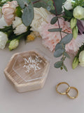 Hexagon Wedding Ring Box | Personalized Velvet Ring Bearer Box